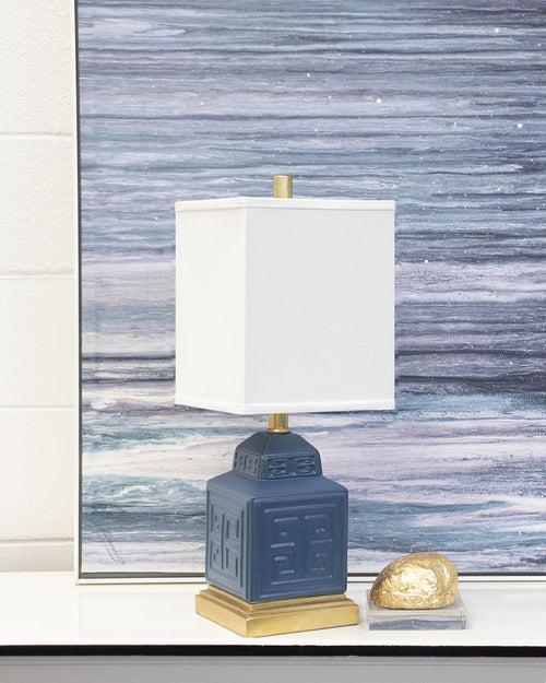 Couture Lighting Menderes Blue Table Lamp