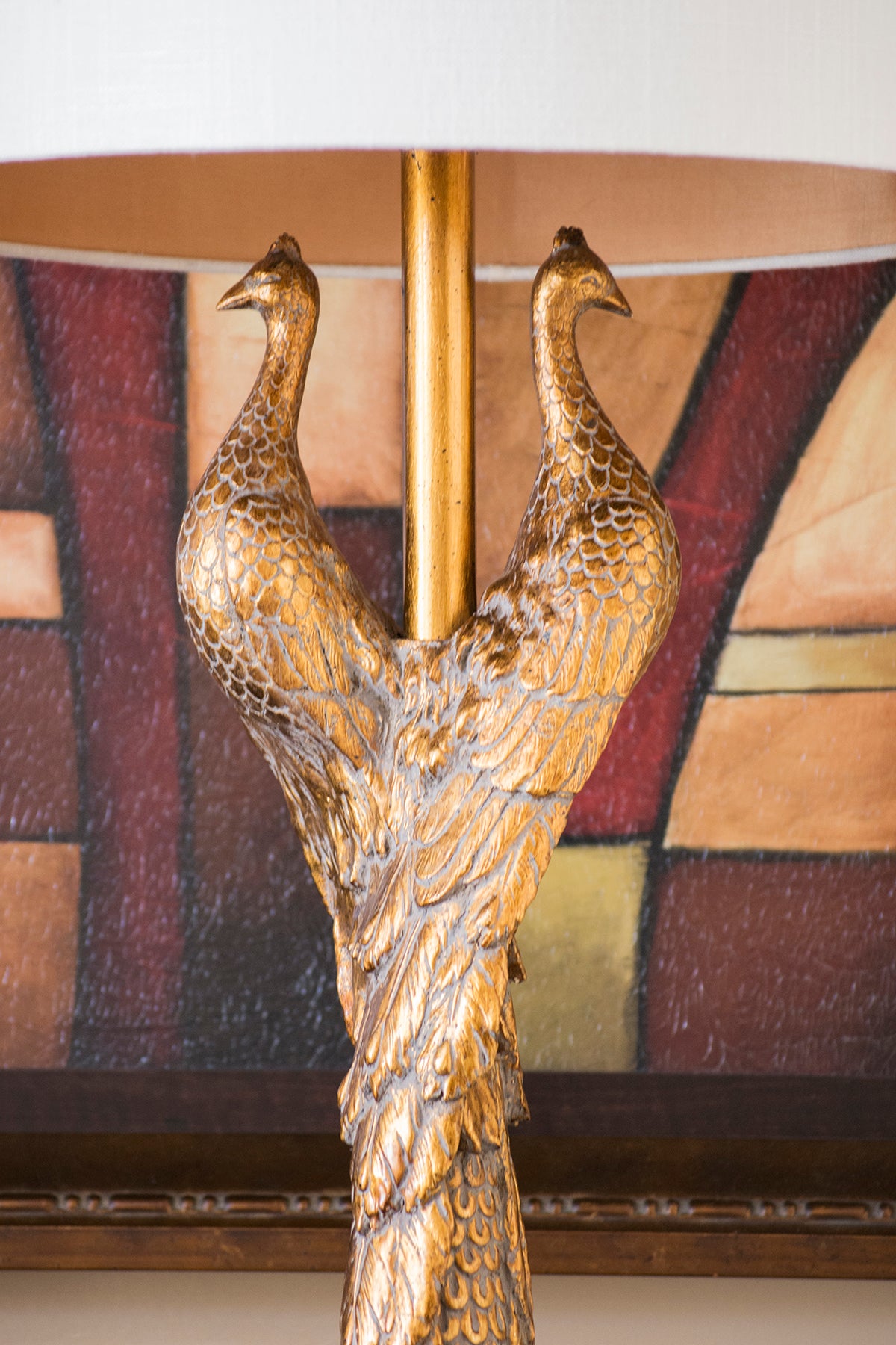 Couture Lighting Golden Peacock Table Lamp