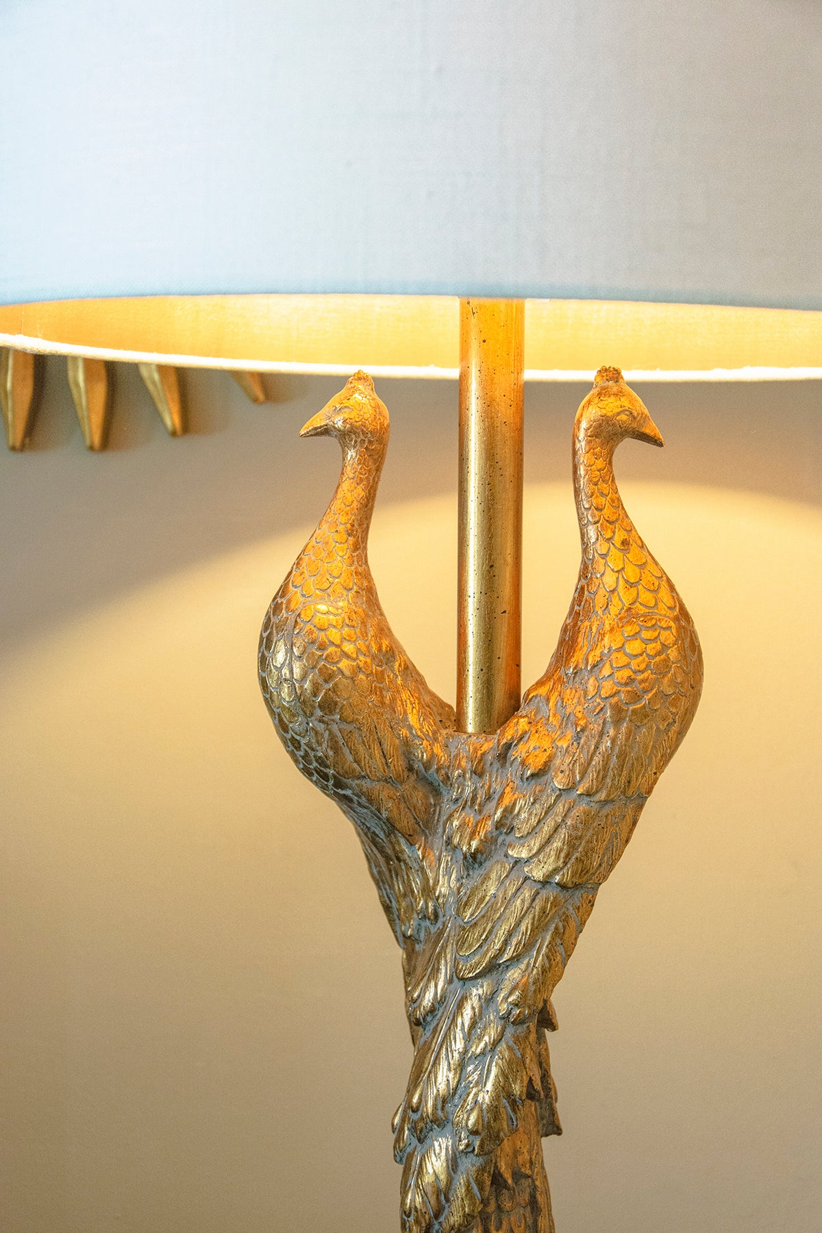 Couture Lighting Golden Peacock Table Lamp