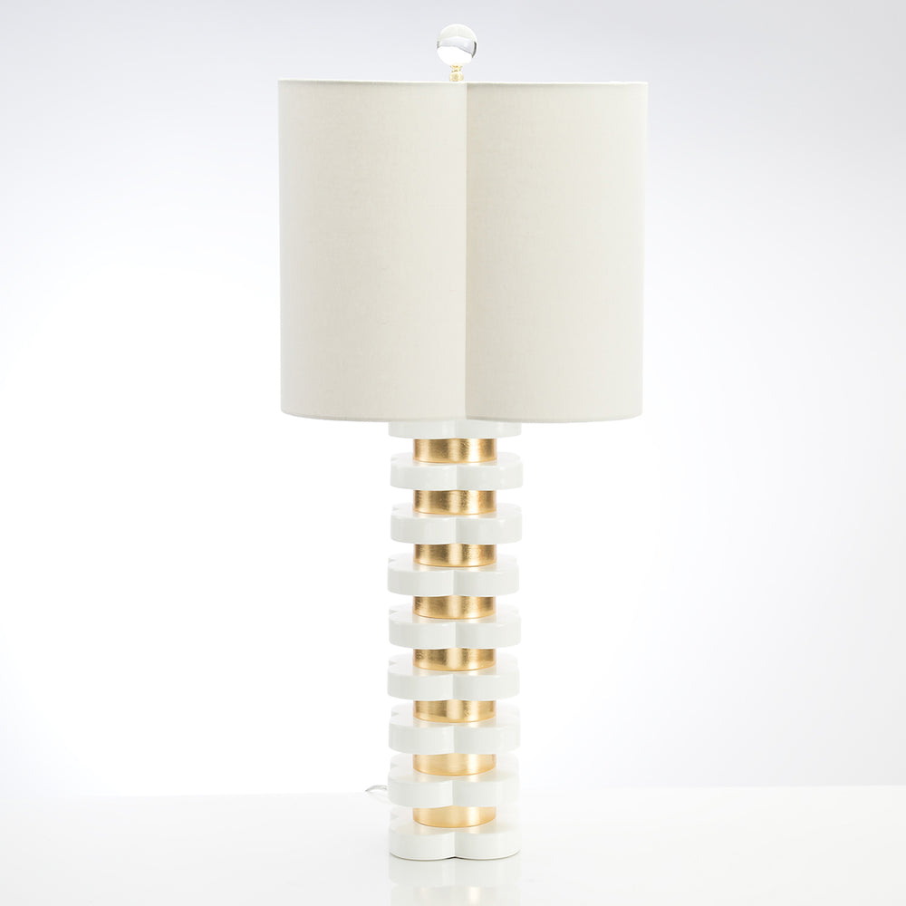 Couture Lighting Quatrefoil Lamp, White