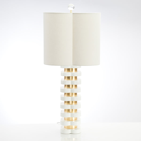 Couture Lighting Quatrefoil Lamp, White