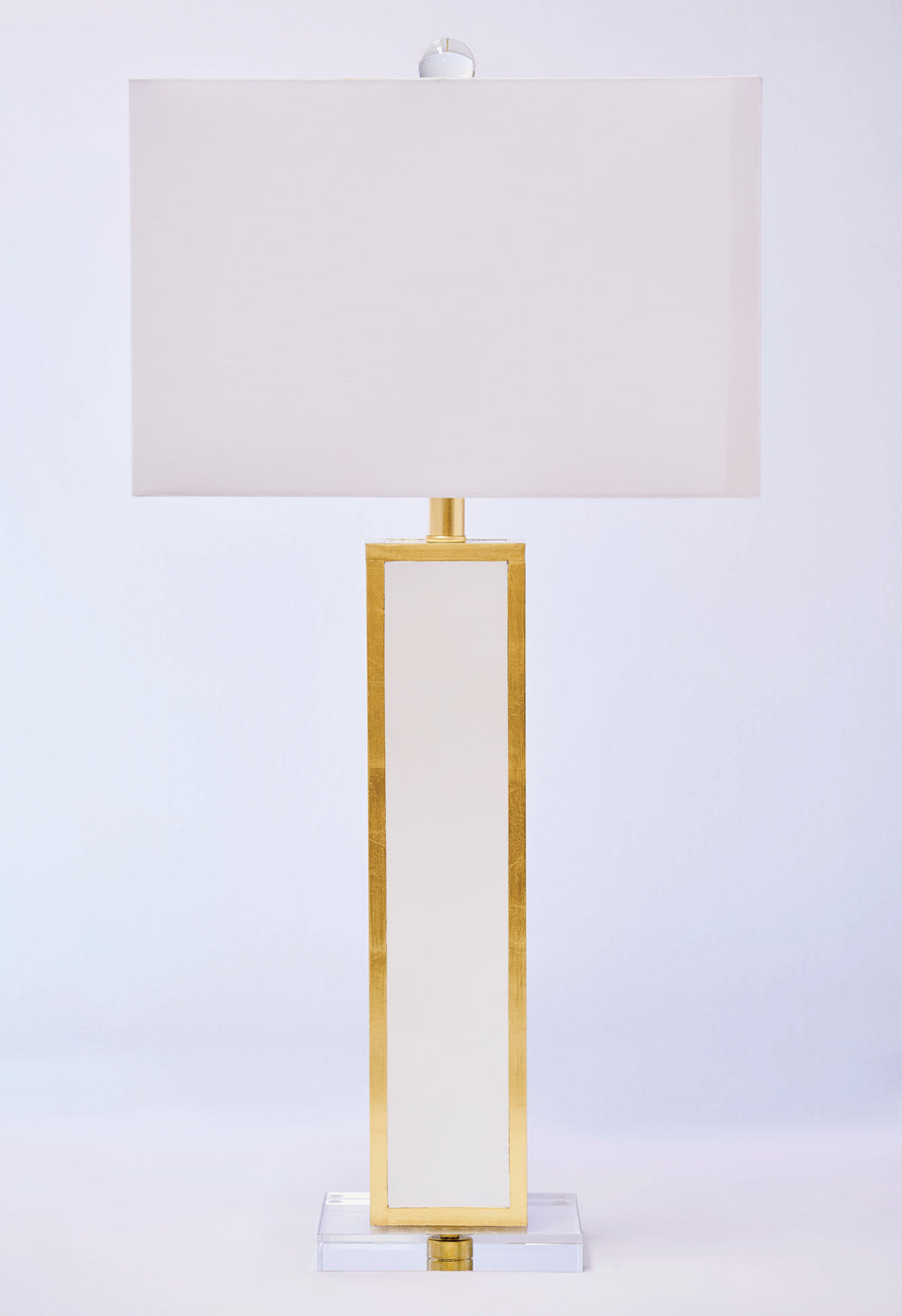 Couture Lighting  Blair Lamp - White with Gold