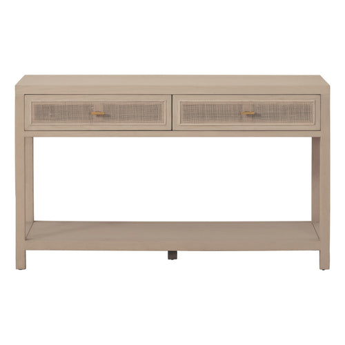Essentials For Living Cane Two Drawer Console Table
