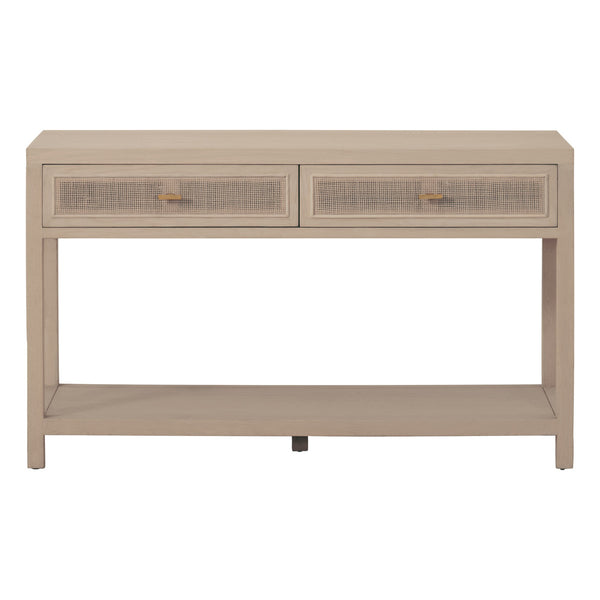 Essentials For Living Cane Two Drawer Console Table