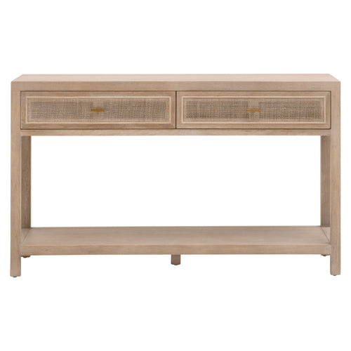 Essentials For Living Cane Two Drawer Entry Console Table