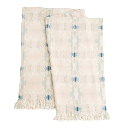 Coral Bay Pale Blue Throw Blanket by Laura Park