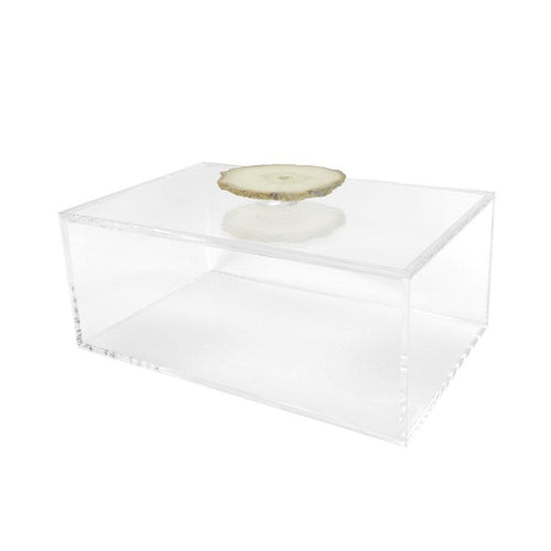 Clear Box with Agate Handle