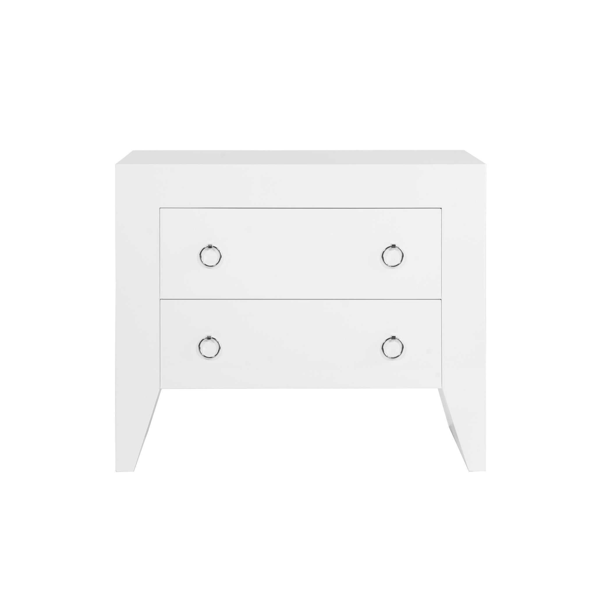 Worlds Away Easton White Side Table