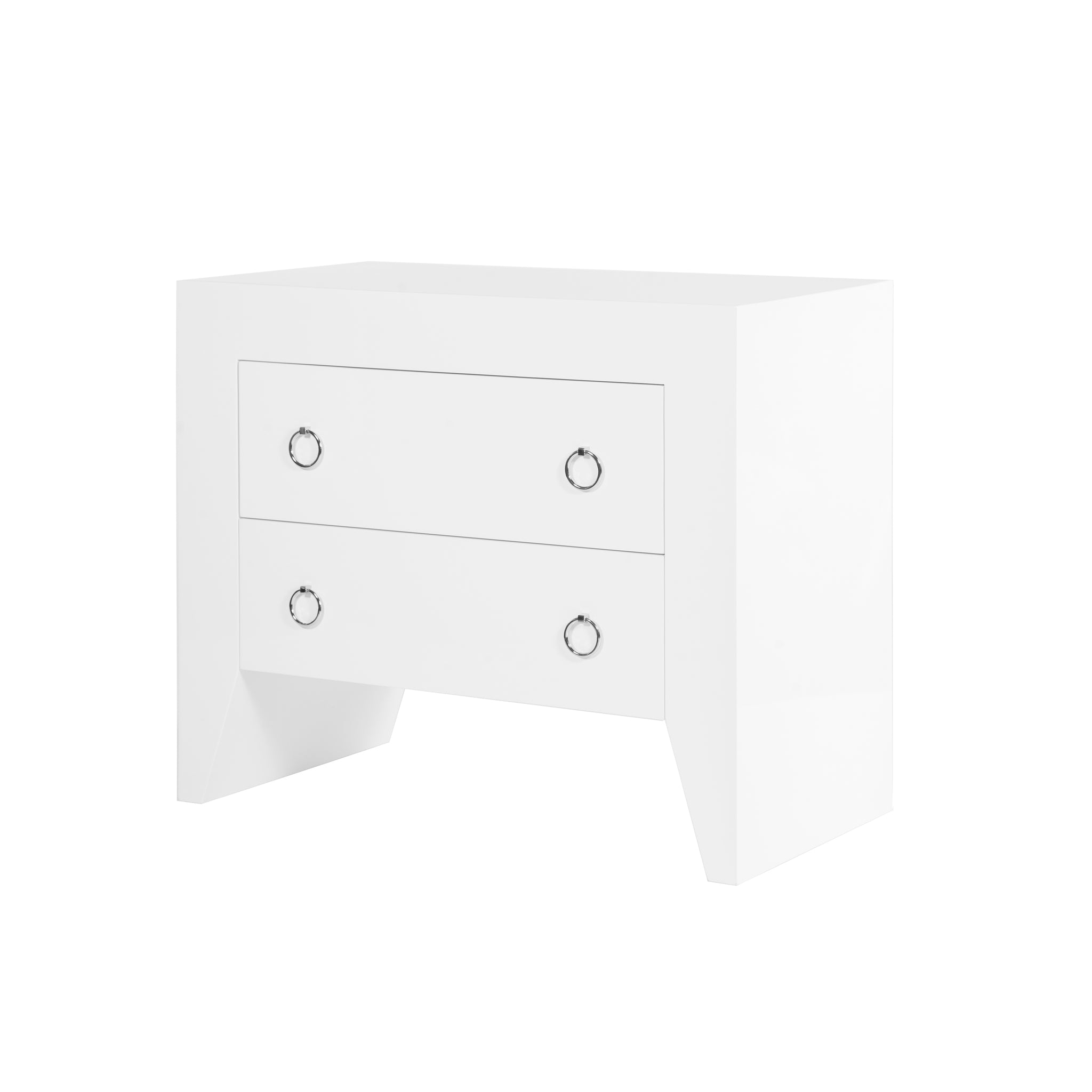 Worlds Away Easton White Side Table