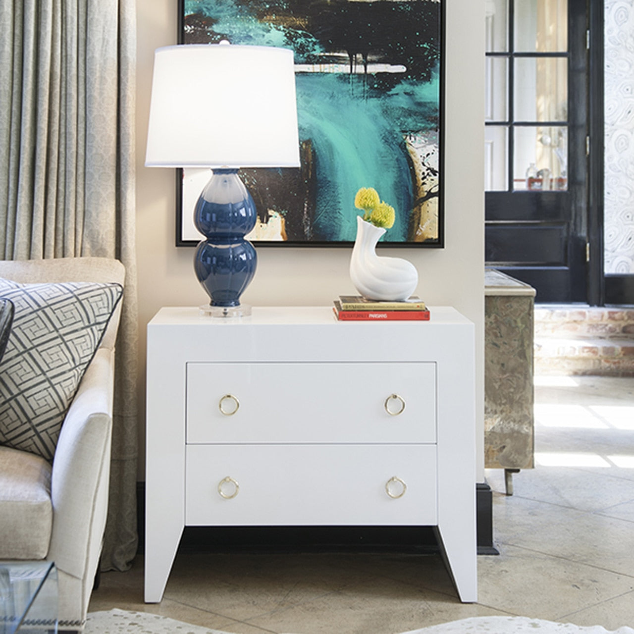Worlds Away Easton Nightstand or Side Table