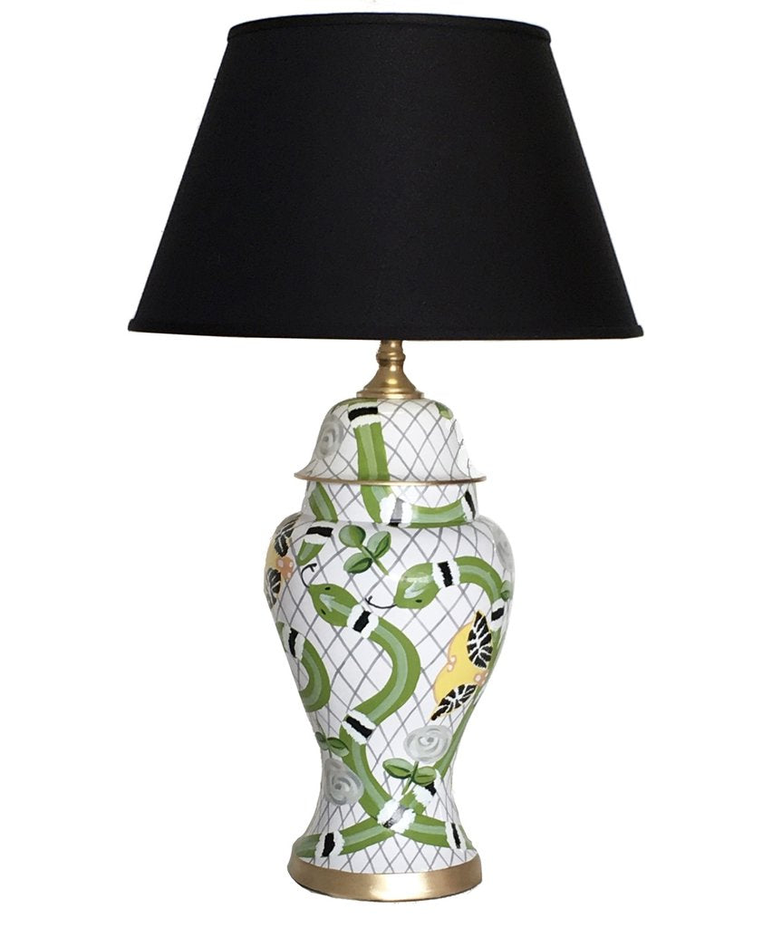 Dana Gibson Palace Walls in Green Lamp