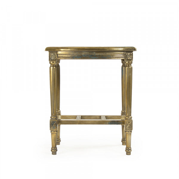 Zentique Burkett End Table Distressed Gold