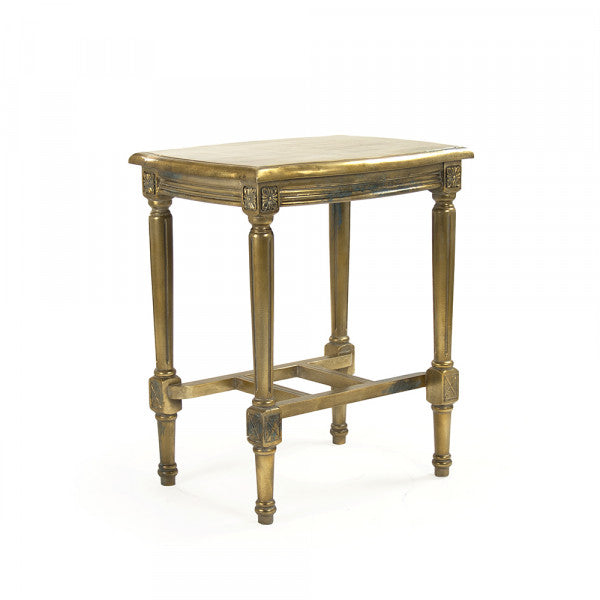 Zentique Burkett End Table Distressed Gold