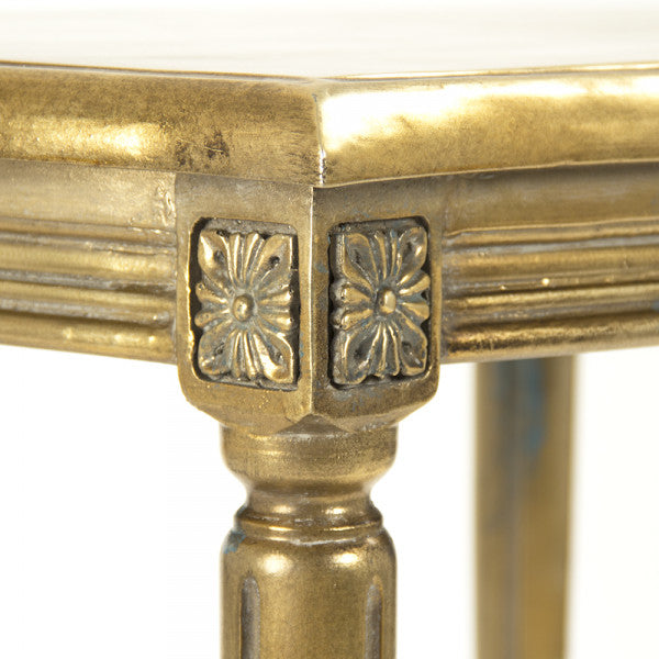 Zentique Burkett End Table Distressed Gold