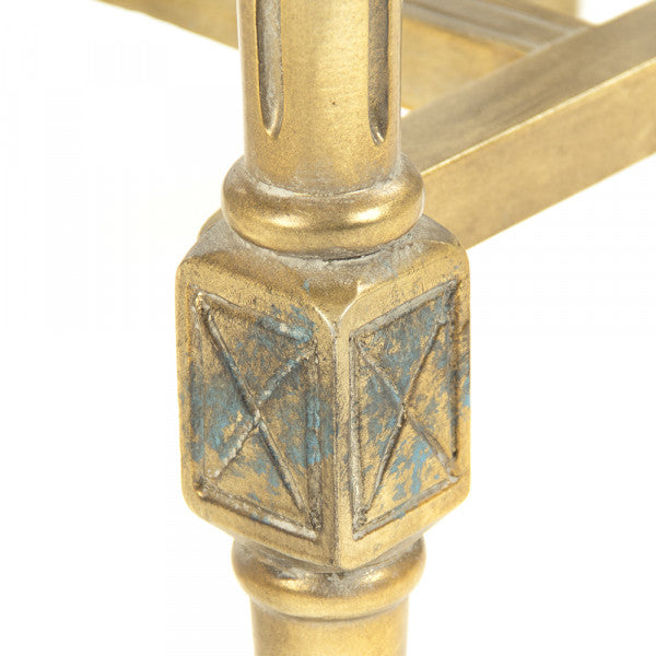 Zentique Burkett End Table Distressed Gold