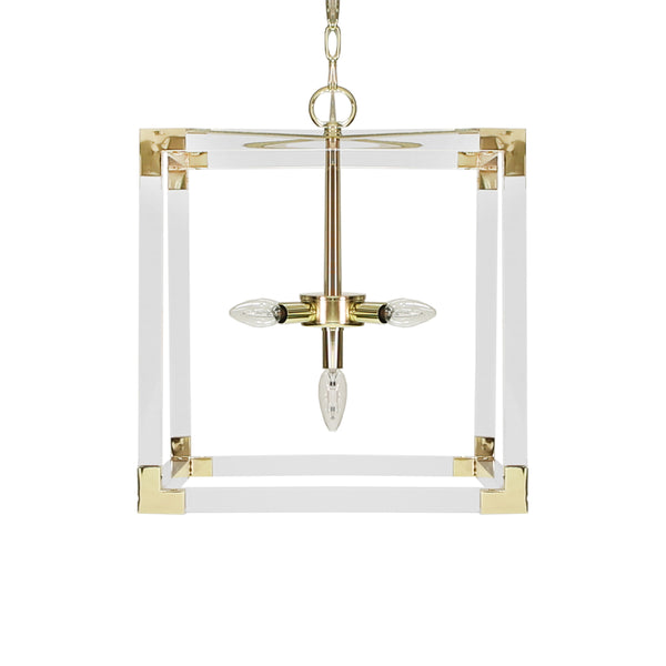 Worlds Away Eli Acrylic Pendant Light