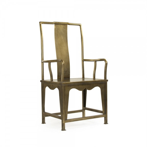 Zentique Brys Arm Chair Antique Gold