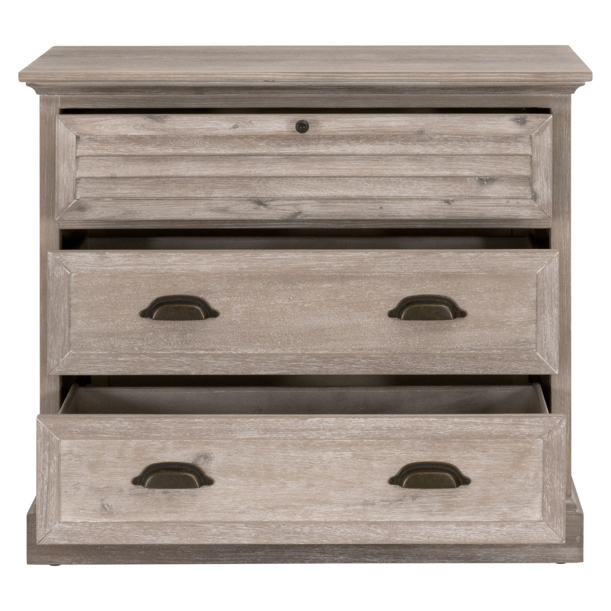 Eden 3-Drawer Nightstand in Natural Gray Acacia by Essentials For Living