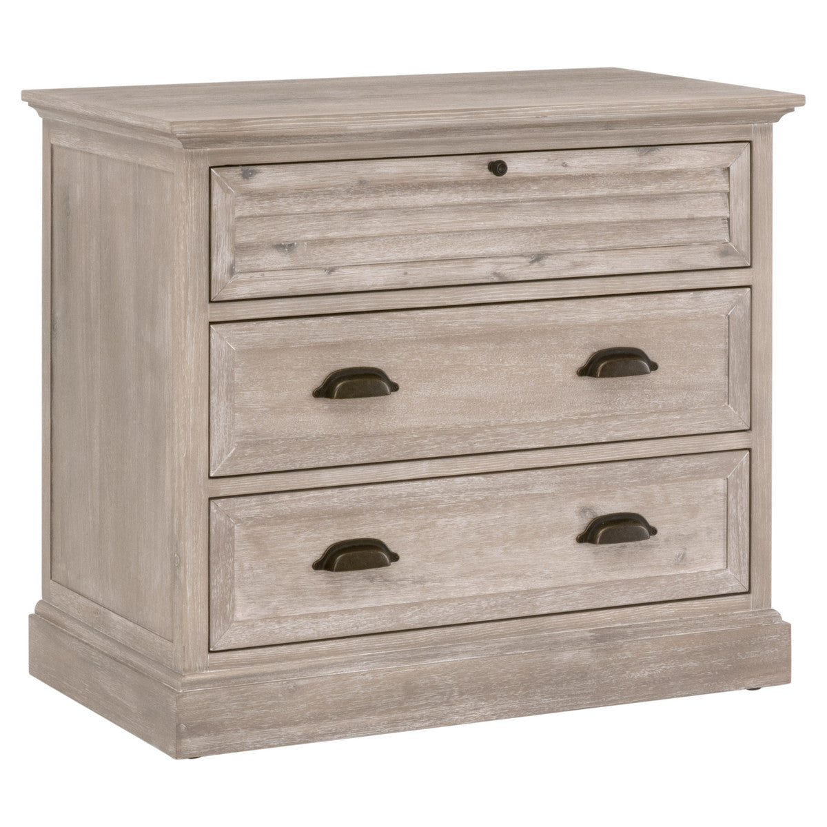 Eden 3-Drawer Nightstand in Natural Gray Acacia by Essentials For Living