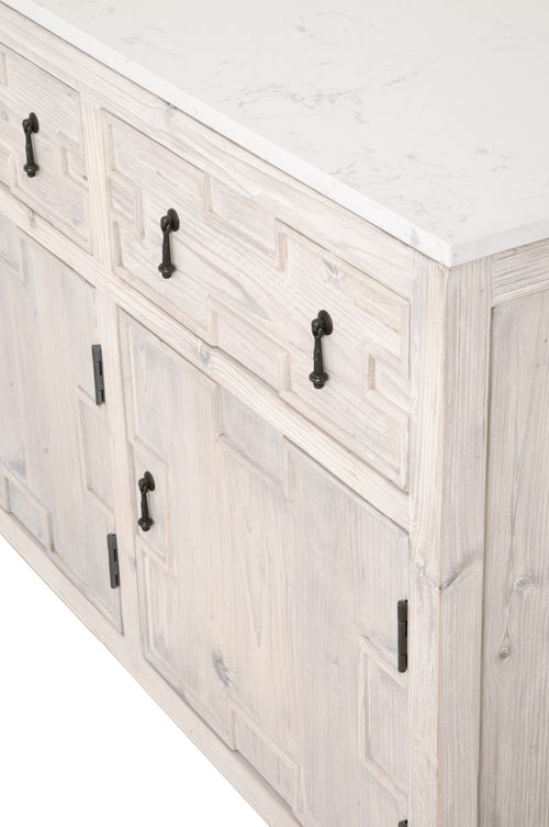 Essentials for Living Emerie Sideboard in White Wash Pine