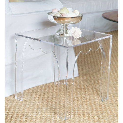 Jamie Dietrich Scalloped Acrylic End Table