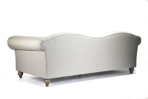 Zentique Marcus Waved Back Sofa Natural Linen