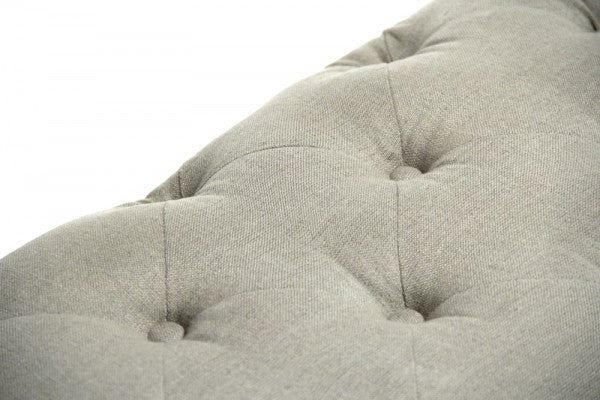 Zentique Oliver Tufted Bench Natural Linen