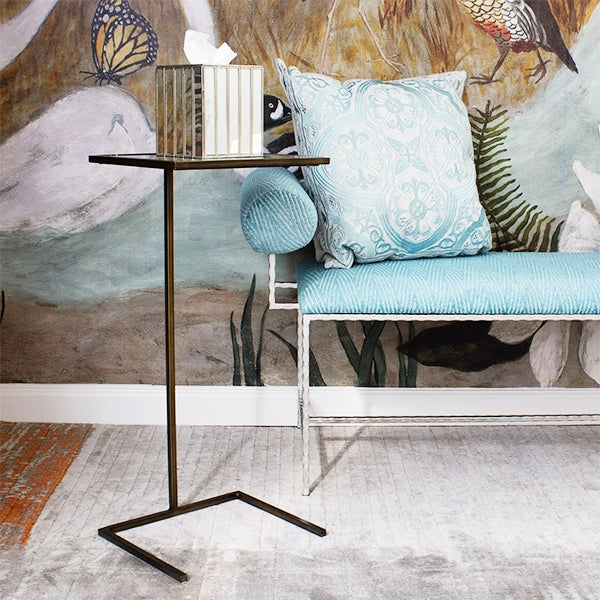 Worlds Away Bronze Petite Drinks Table