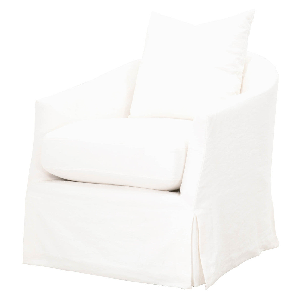 Faye Slipcovered Swivel Chair by Essentials for Living