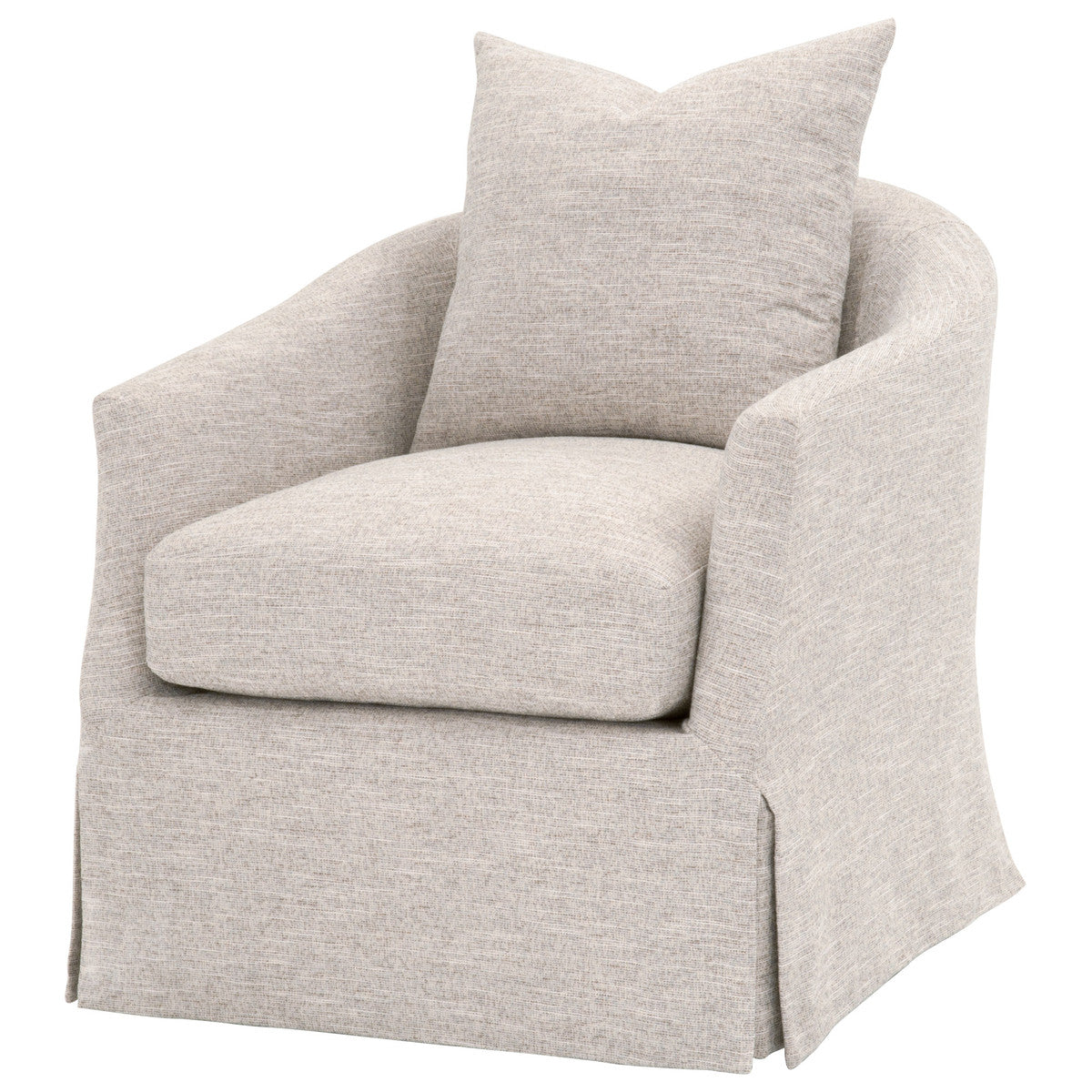 Faye Slipcovered Swivel Chair by Essentials for Living