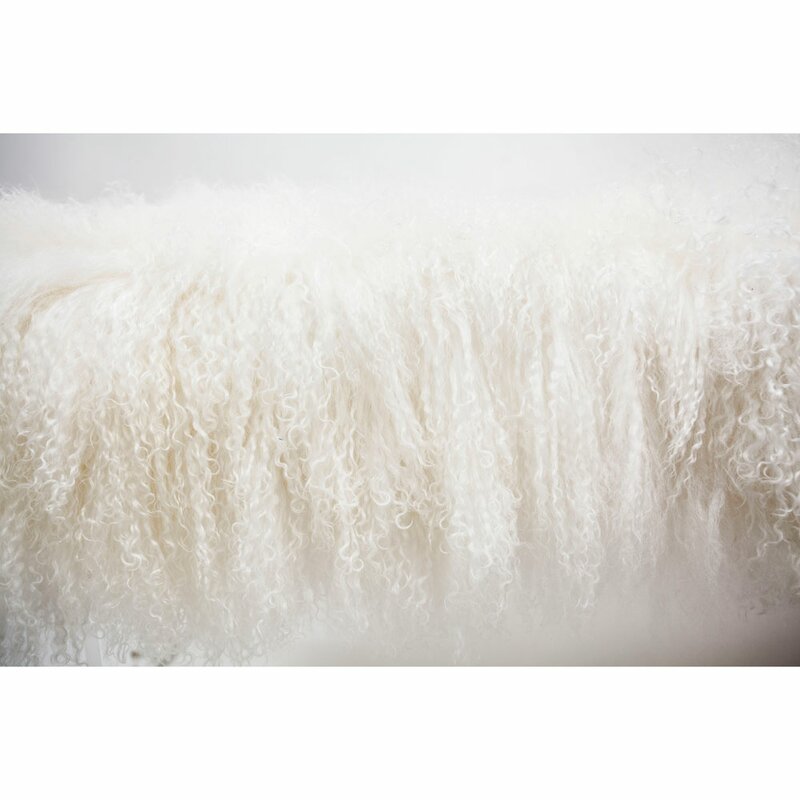 Jamie Dietrich Genuine Fur Upholstered Bench