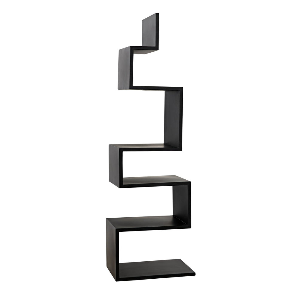 Noir Laszlo Bookcase, Black Steel