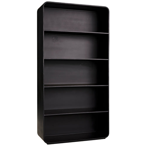 Noir Paloma Bookcase, Black Steel