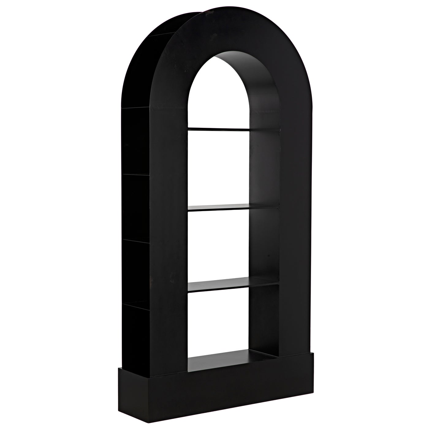 Noir Triumph Bookcase, Black Steel