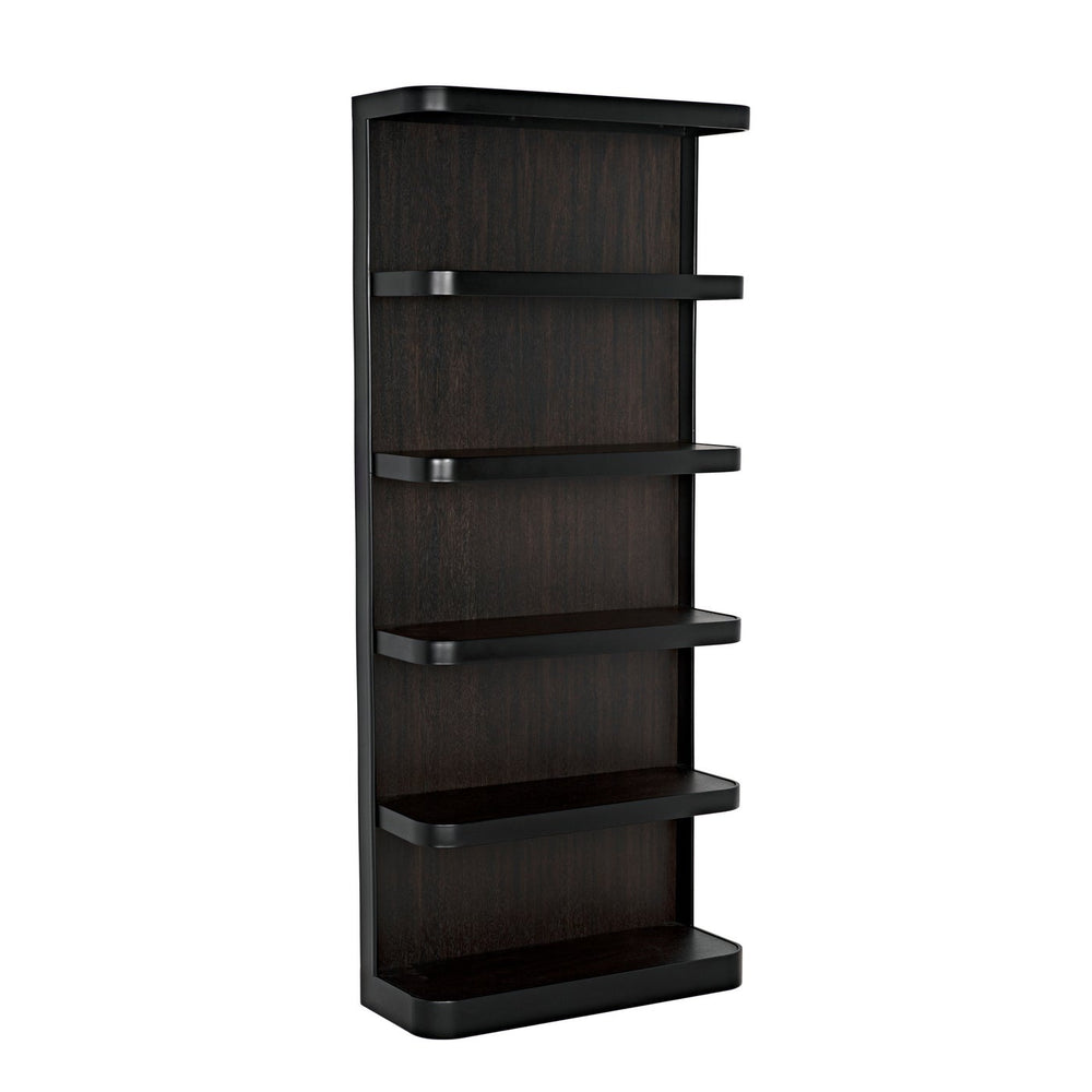 Noir Dido Bookcase, Black Metal