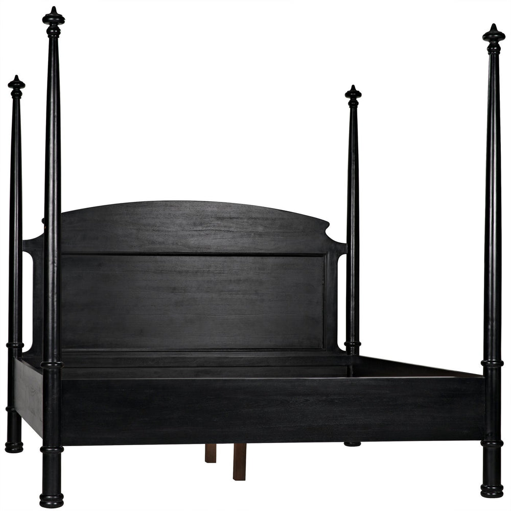 Noir New Douglas Bed, Eastern King, Hand Rubbed Black