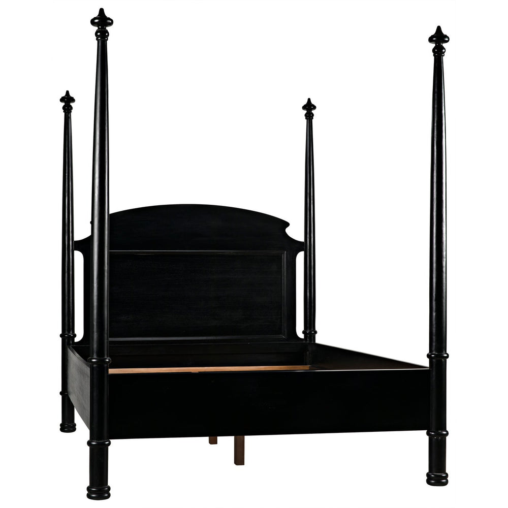 Noir New Douglas Bed, Queen, Hand Rubbed Black