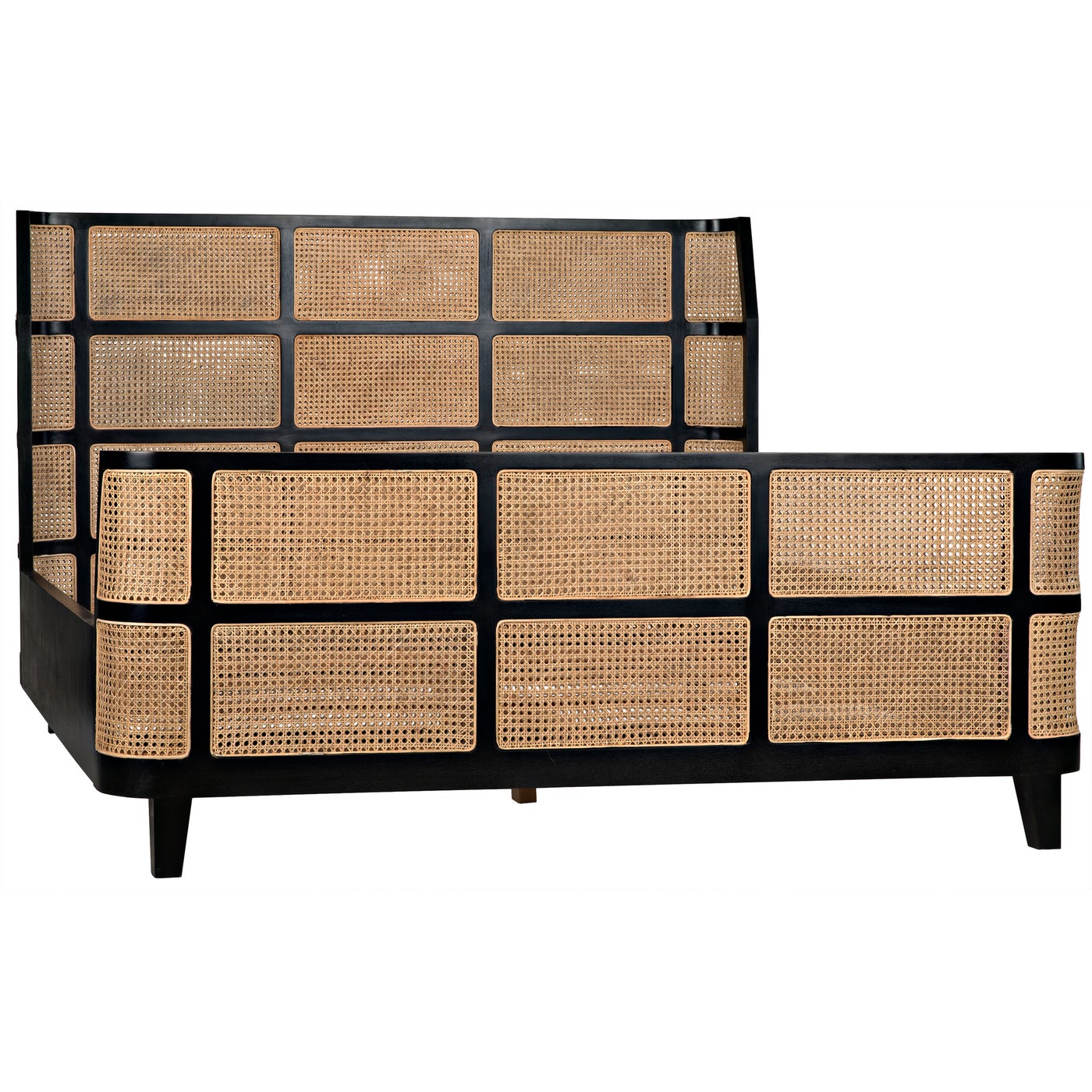 Noir Porto Bed, Eastern King, Hand Rubbed Black