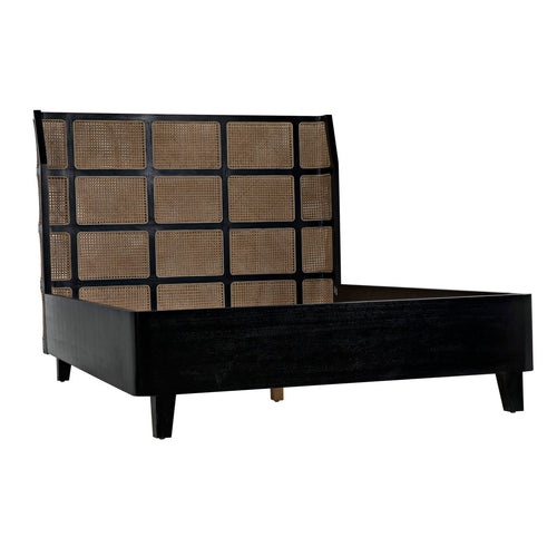 Noir Porto Bed A With Headboard And Frame, Queen
