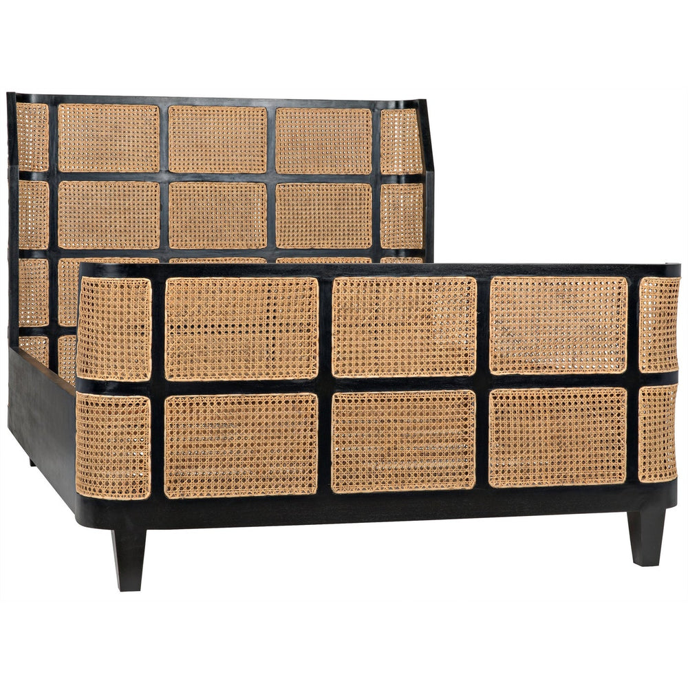Noir Porto Bed, Queen, Hand Rubbed Black