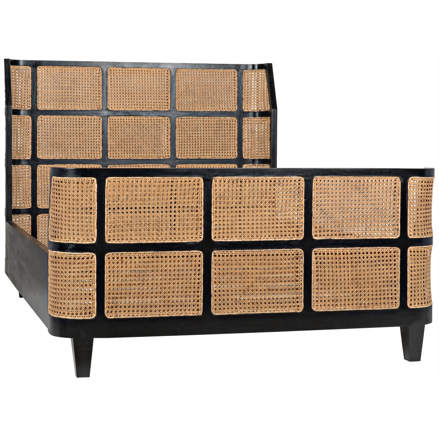 Noir Porto Bed, Queen, Hand Rubbed Black