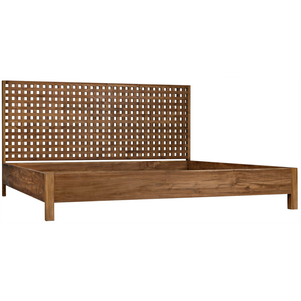 Noir Quinnton Bed, Eastern King, Teak