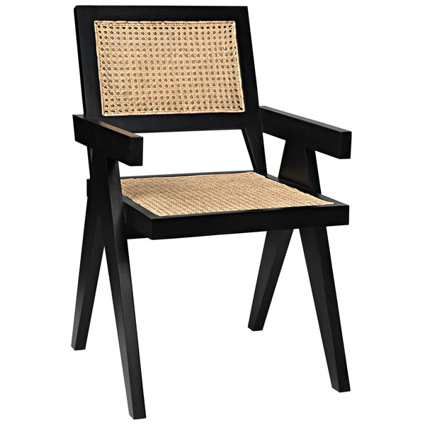 Noir Jude Chair With Caning