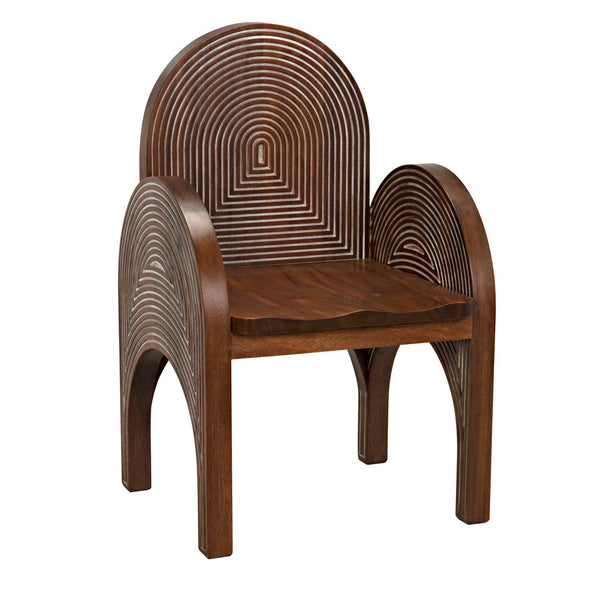 Noir Mars Chair, Dark Walnut With Details