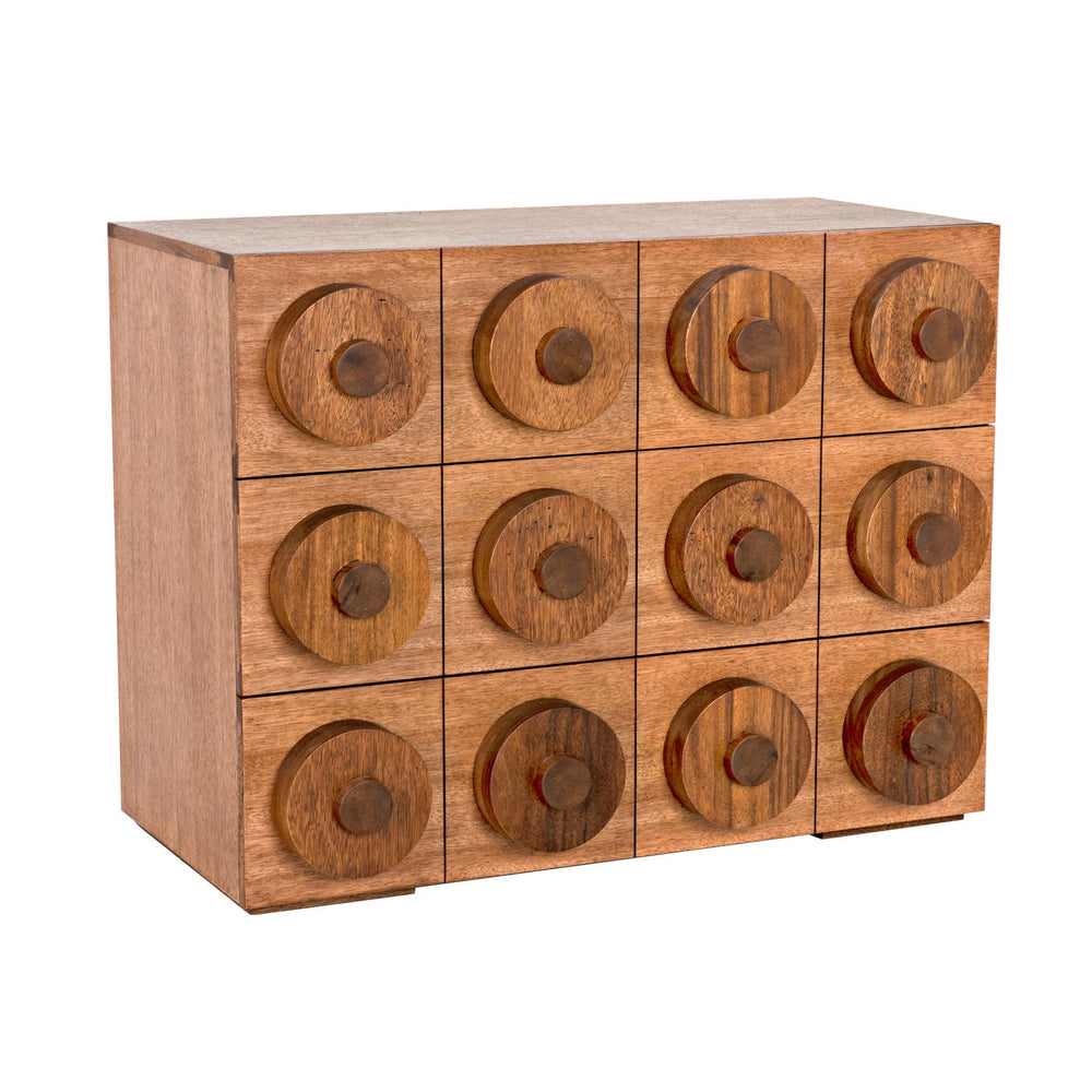 Noir Lego Sideboard With 3 Drawers, Dark Walnut