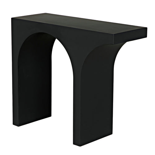 Noir Maximus Console/Side Table, Black Steel
