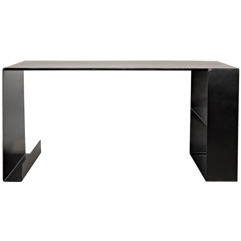 Noir Black Steel Desk