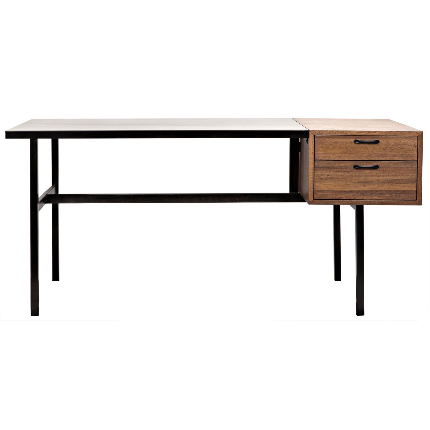 Noir Algeron Desk With Black Steel