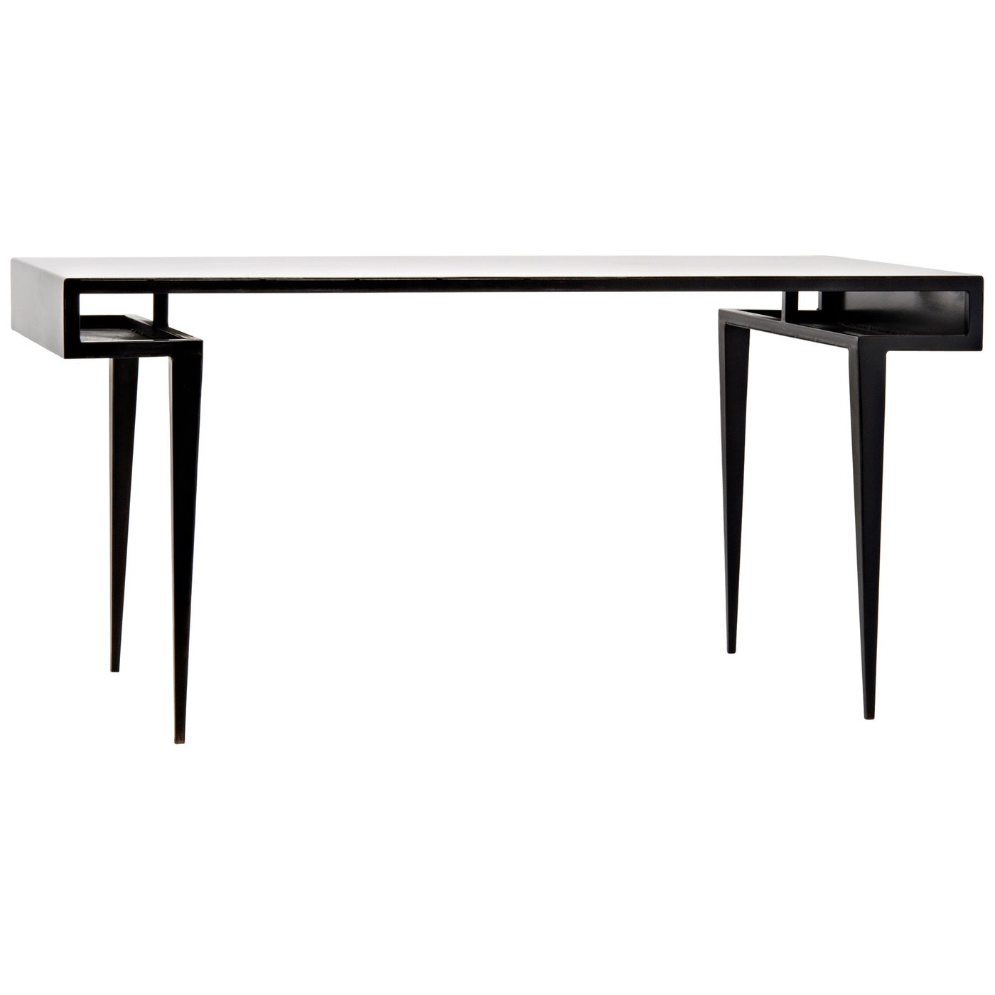Noir Stiletto Desk, Black Steel