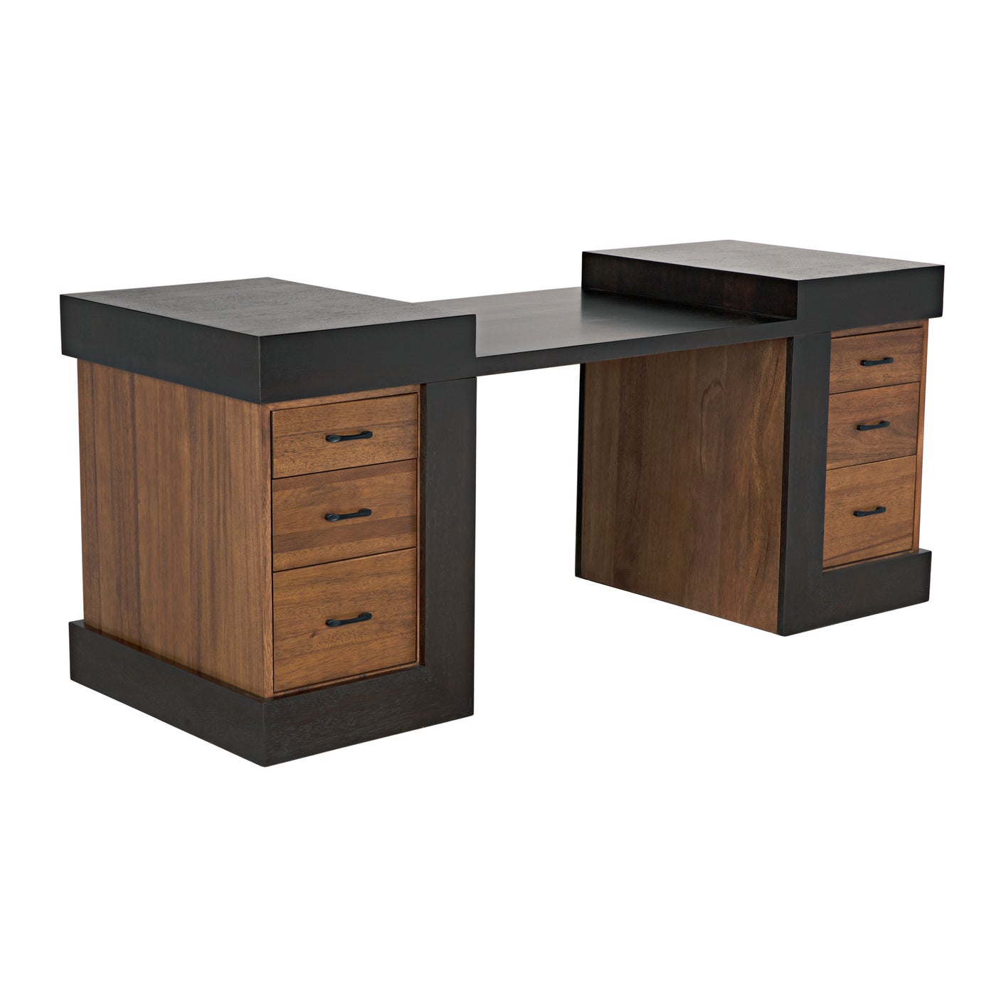 Noir Bentley Desk, Dark/Ebony Walnut